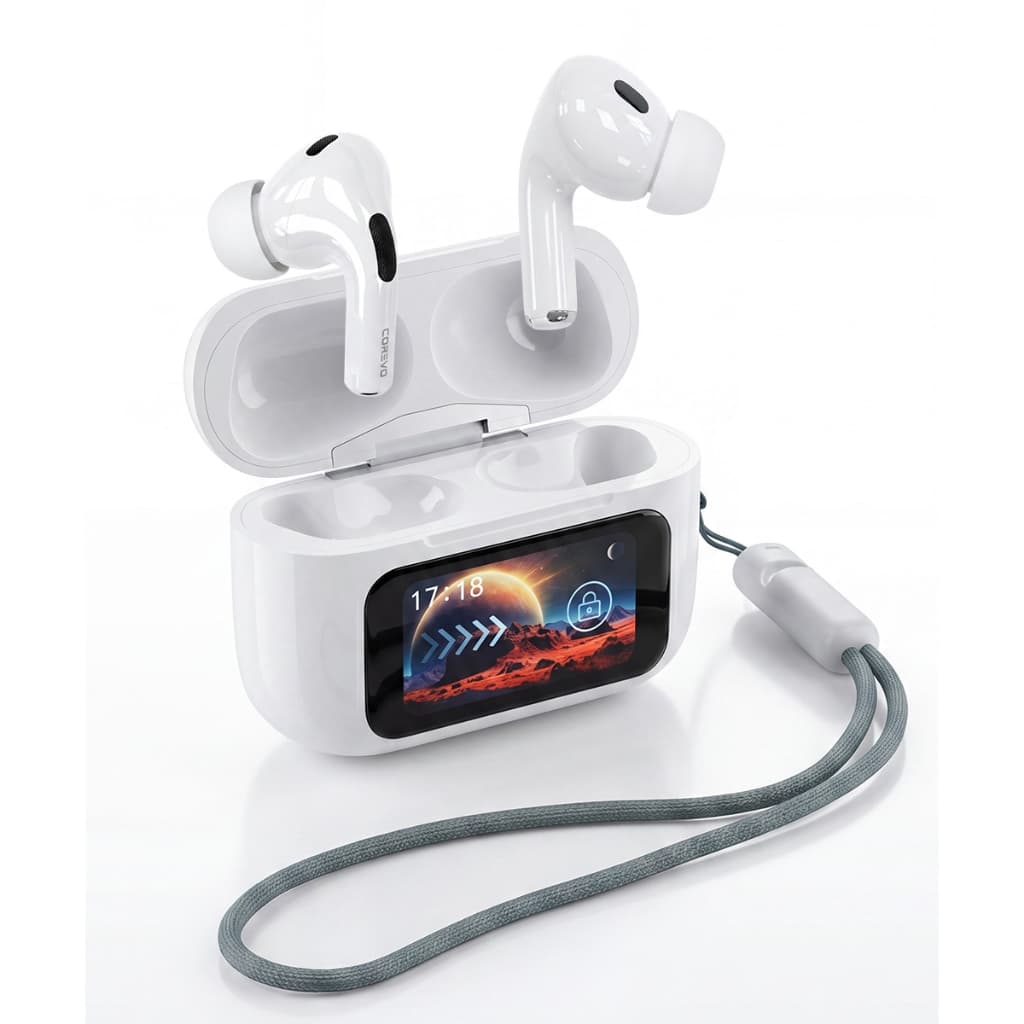 Fone De Ouvido Sem Fio Fone A9 Pro Touch Screen ANC De Ouvido Sem Fio TWS Ruído Cancelando Bluetooth 5.3 Suporte APP Lon