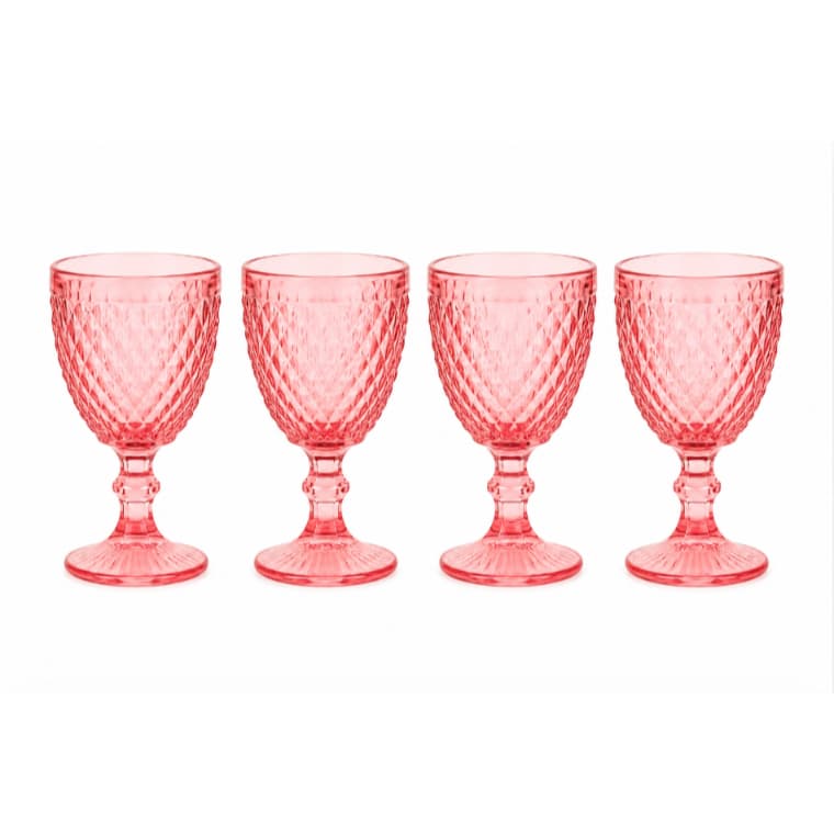Jogo de 4 Taças Quartzo Rosa 320ml
