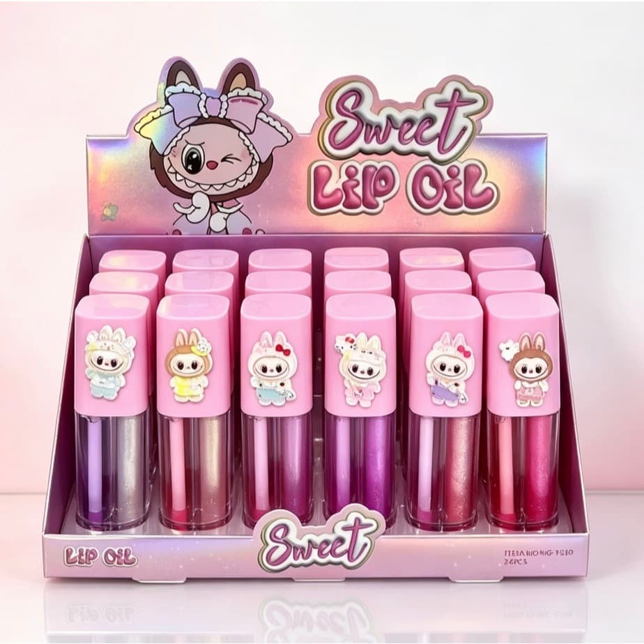 Óleo labial 2 em 1, com glitter e brilho labial em um só produto!