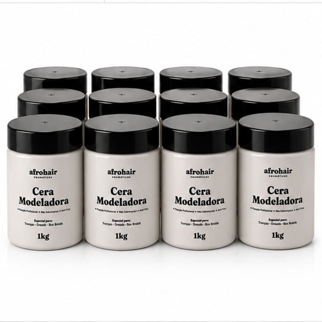 Kit 12 Ceras Modeladoras Afrohair 1kg Tranças E Baby Hair