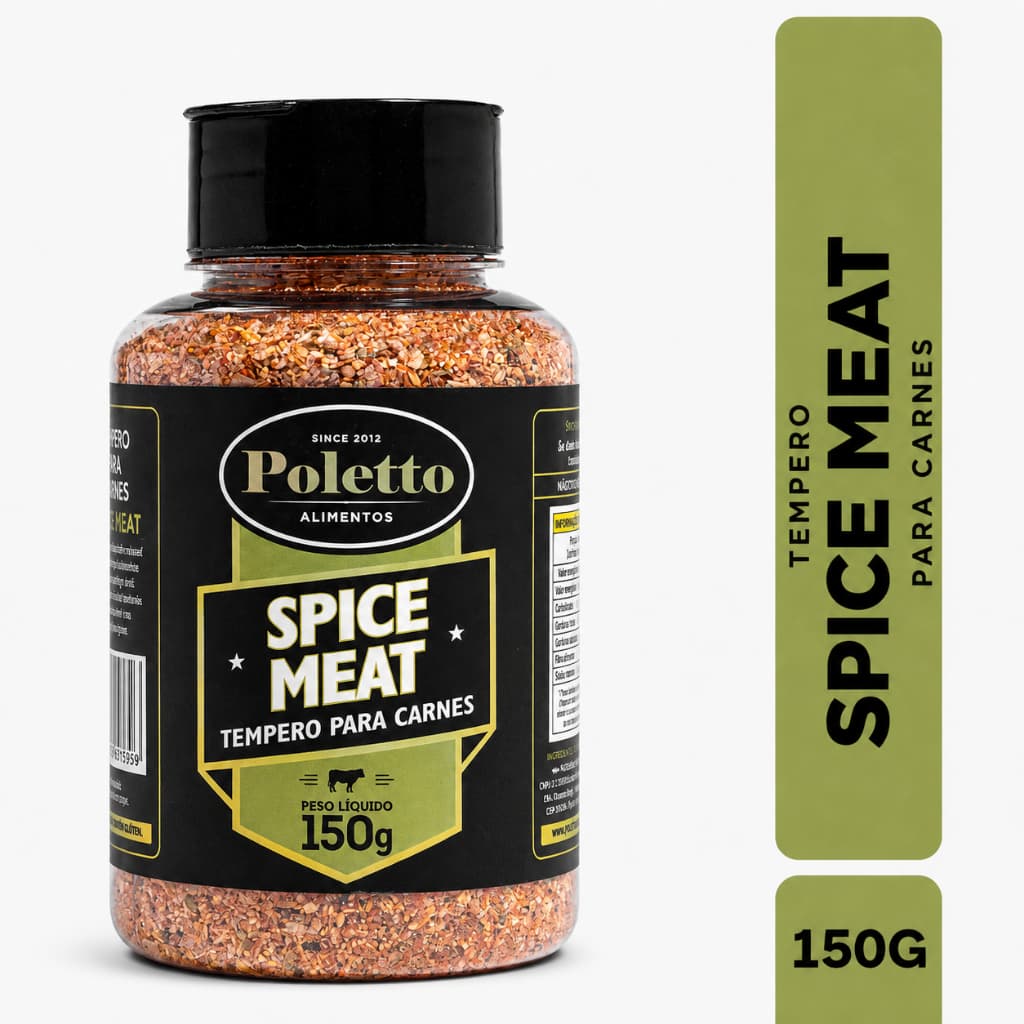 Spice Meat Tempero P/ Carnes Bovinas Churrasco Poletto 150g Tempero Carne Bovina