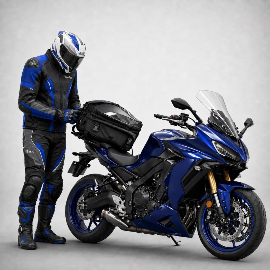 Bauleto Mochila Motos super mala de 37l impermeável resistente serve em todas motos
