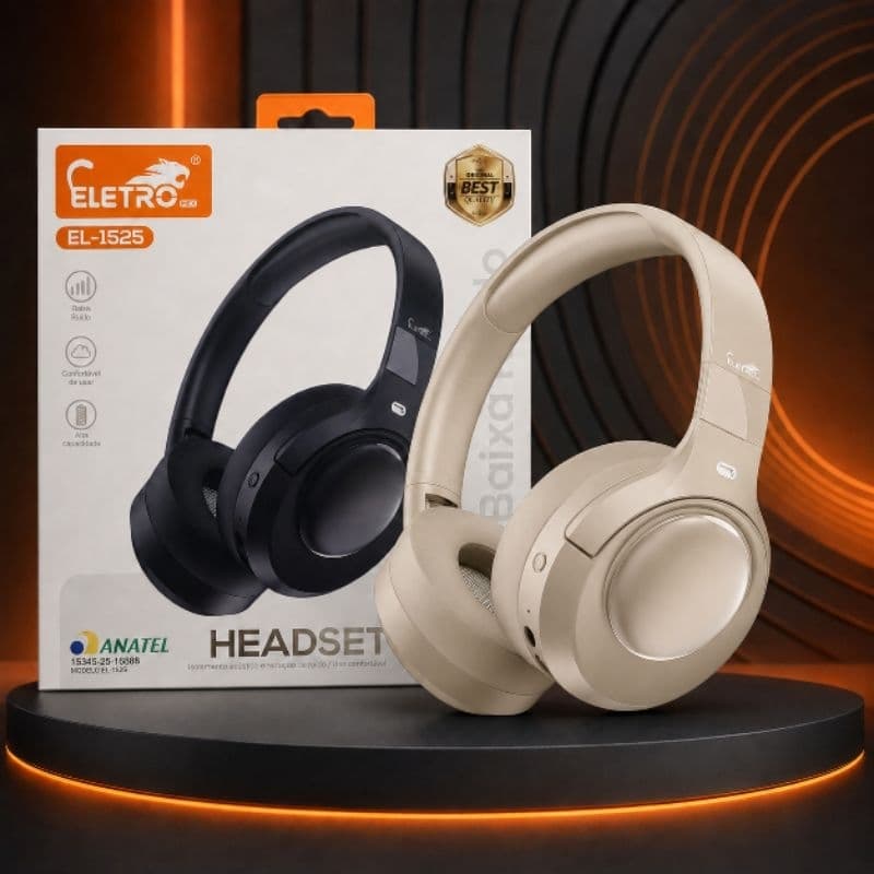 Headphone Bluetooth Eletro EL-1525 Sem Fio com Redução de Ruído