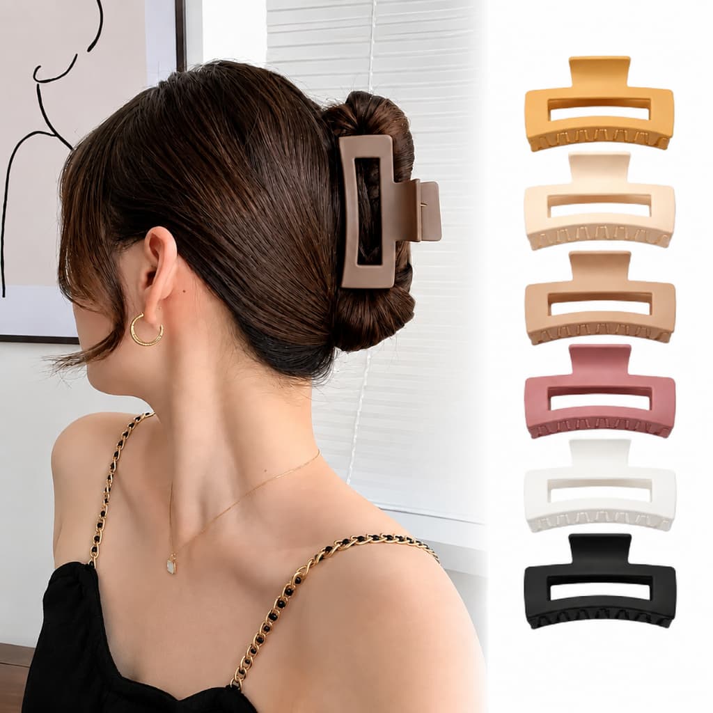 kit 6 Presilha Piranha de Cabelo Grampo de Cabelo Feminino Resistente | Acessório para Penteado