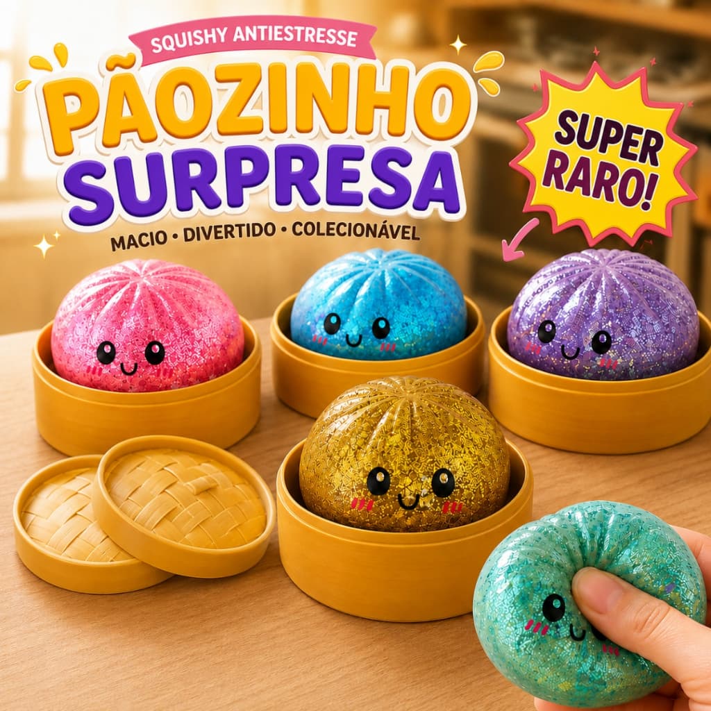 Squishy Bolinho Antiestresse  Fidget Toy Especial Glitter Com Bolinhas Super Raro Surpresa