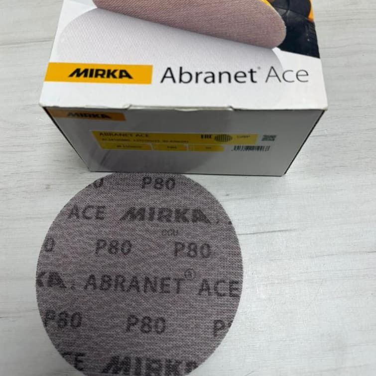 Disco De Lixa Abranet Ace Mirka 150mm Cx 50 Unidades Grão 80