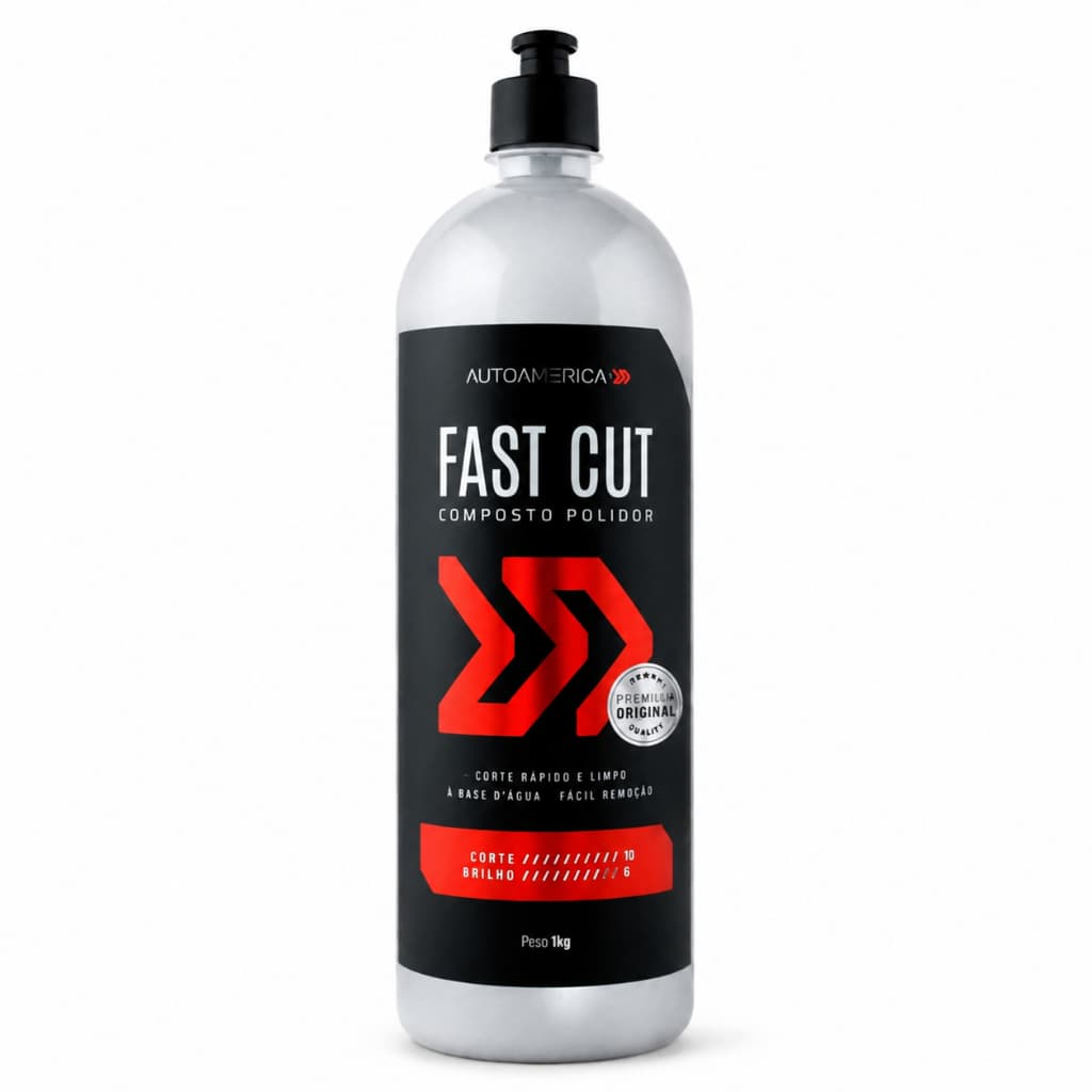 Composto Polidor Fast Cut Autoamerica 1kg Corte Base Água Remove Marcas de Lixa 1200 Massa de Polir