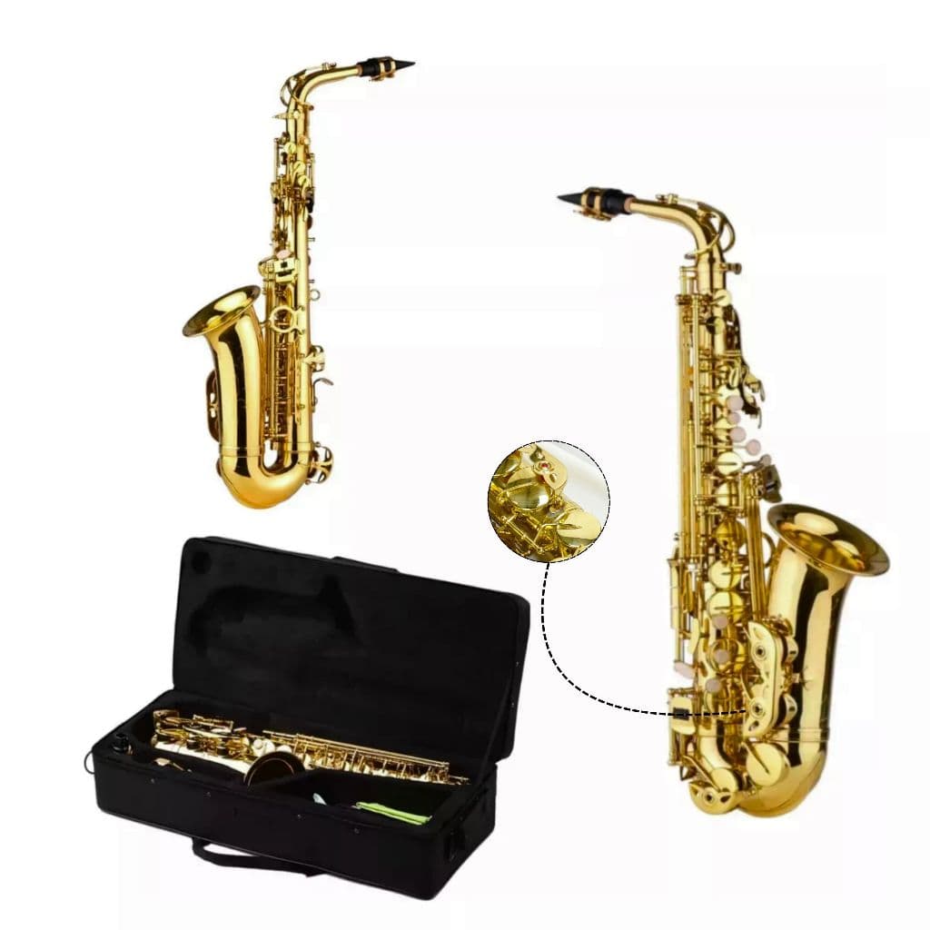 Sax Alto Konig Dourado Recondicionado Laqueado Com Estojo