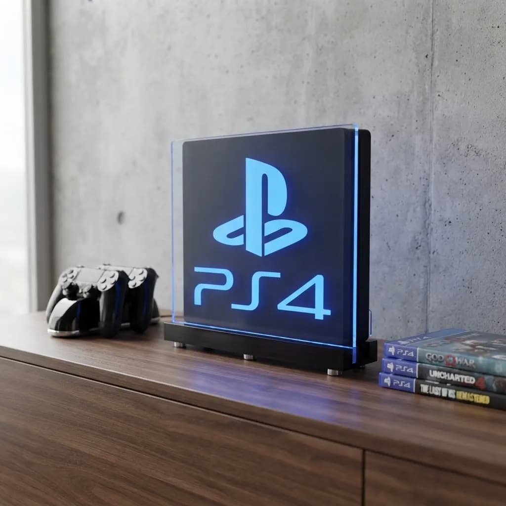 Suporte De Parede e Mesa Playstation 4 Ps4 LED