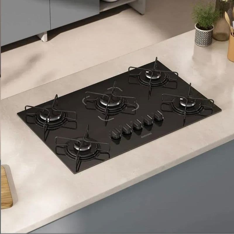 Cooktop 5 Bocas Itatiaia Essencial Vidro Temperado - Bivolt