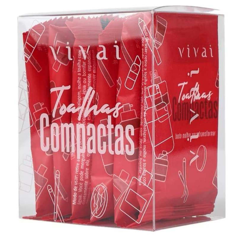 Toalhas Compactas Vivai 6 Unidades Toalha Desidratada Facial Demaquilante