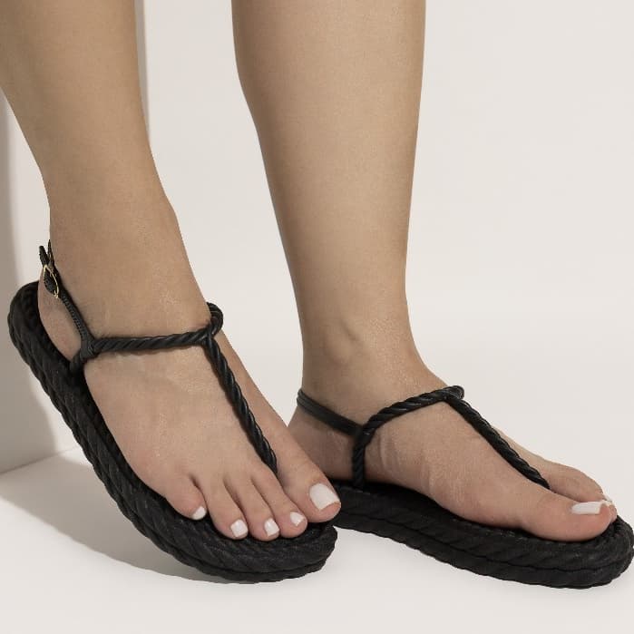 lançamento chinelo papete trançado com Alça Nuvem Feminino sandália EVA 3 Tranças Plataforma Ortopédico Macio