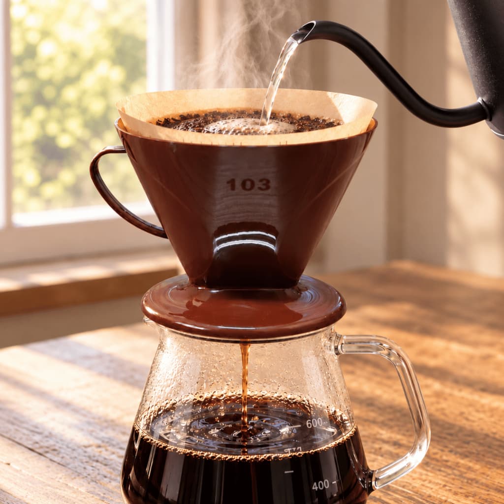 Porta Filtro de Café 103 Plástico - Suporte Coador Café para Garrafa Bule Jarra Cozinha Prático