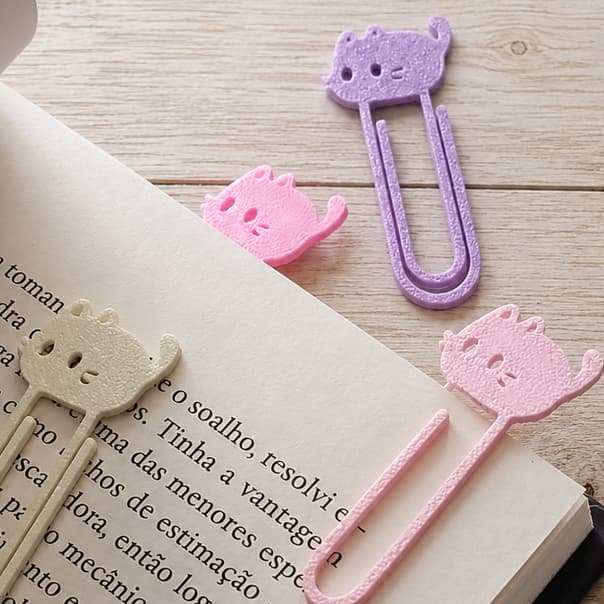 Clipes Gatinhos Para Planner Caderno Agenda Livros | Marcador de Página Gato Kawaii | Papelaria Fofa | Clips