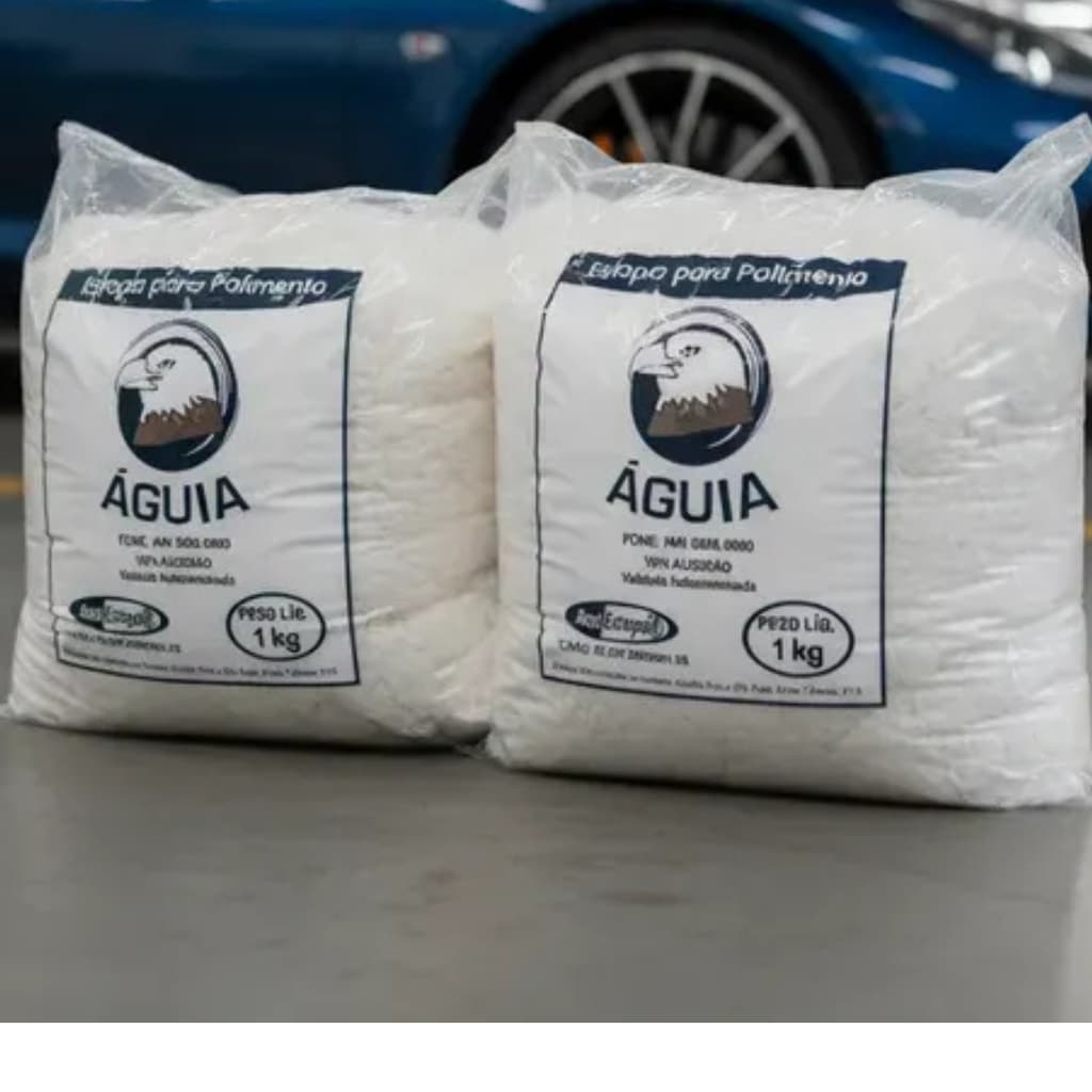 2 Kg Estopa Branca Polimento Algodão