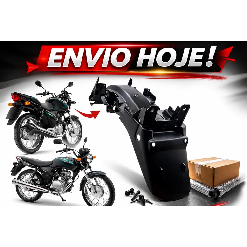 Paralama Traseiro Cg Titan Fan 125 2000 2001 2002 2003 2004 2005 2006 2007 2008