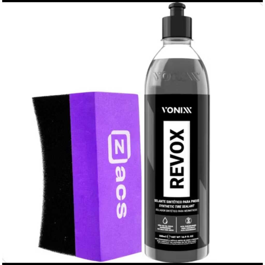Revox 500ml Vonixx + Aplicador de Pretinho Selante para Pneus