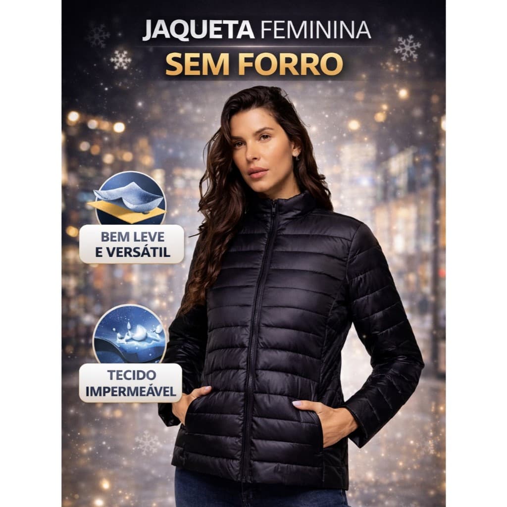 Jaqueta Feminina Bobojaco Nylon Sem Forro