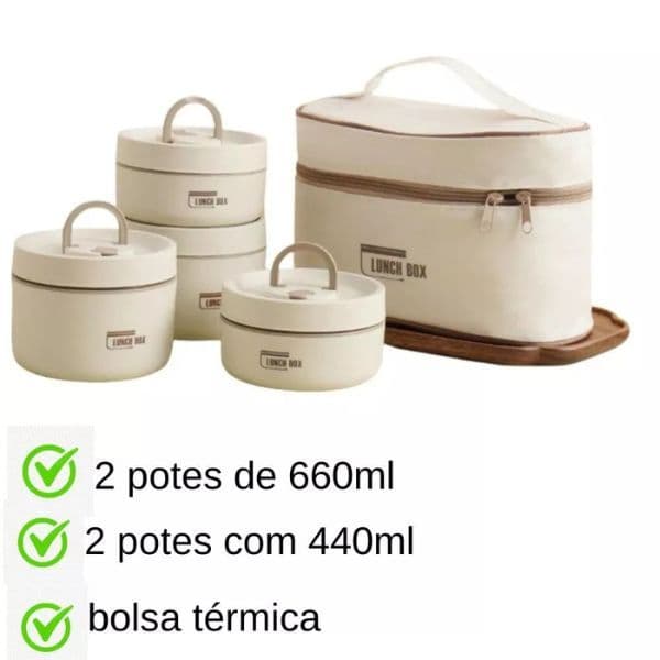 Lancheira Bolsa Térmica Marmita Fitnees Academia Escritorio passeio parque piquinique