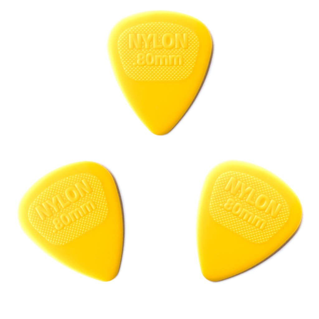 Palheta dunlop nylon midi 0.80mm - 03 unidades violao guitarra