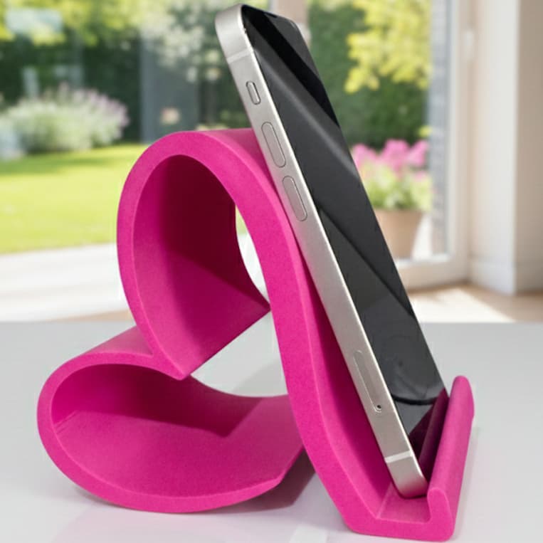 Suporte Celular Mesa Coração 3D Presente Namorada Mãe Menina Mulher Virtuosa