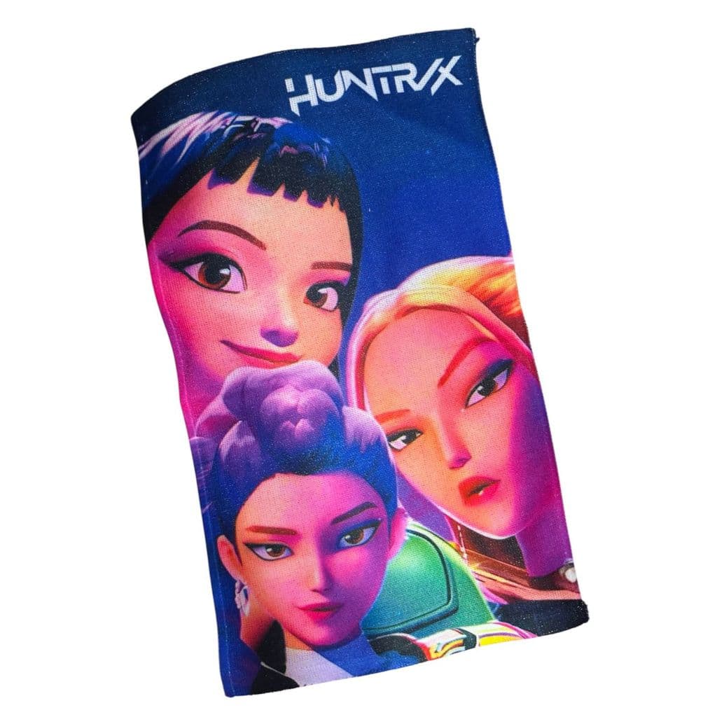 Toalha De Mão Infantil Estampada Huntrix Guerreiras K Pop Lancheira Creche Escola Menina Menino