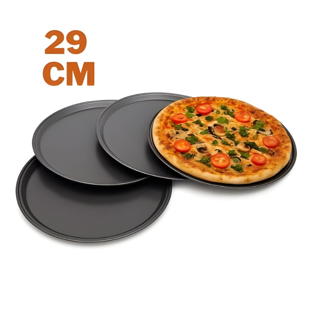 Forma de Pizza 29cm Antiaderente Redonda – Kit 1, 2, 3 ou 4 Unidades