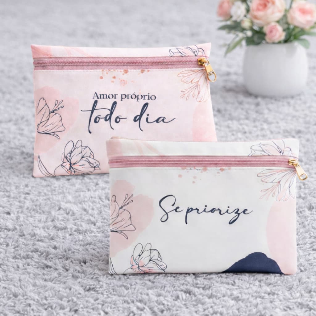 Necessaire Bolsa Maquiagem Feminina Cosmético Qualidade Alta Capacidade 18x14cm