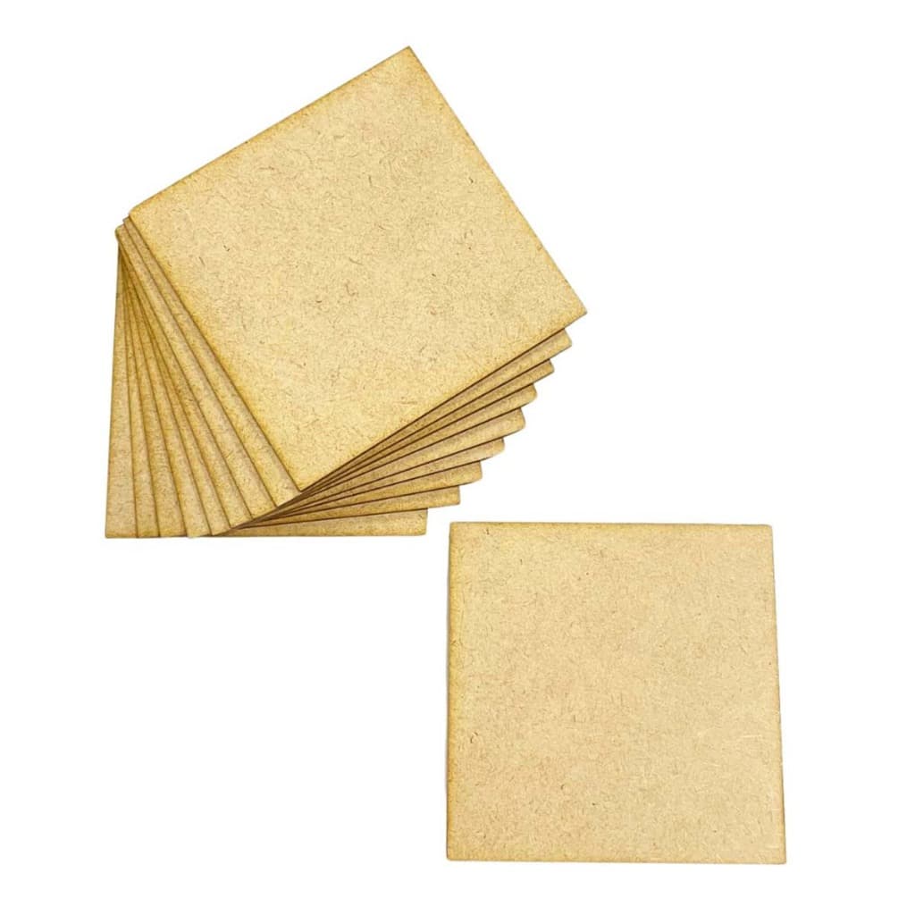 Kit 50 placa quadro quadrinho 19x19 cm chapa mdf cru 3mm base artesanato plaquinha decorativa mdf