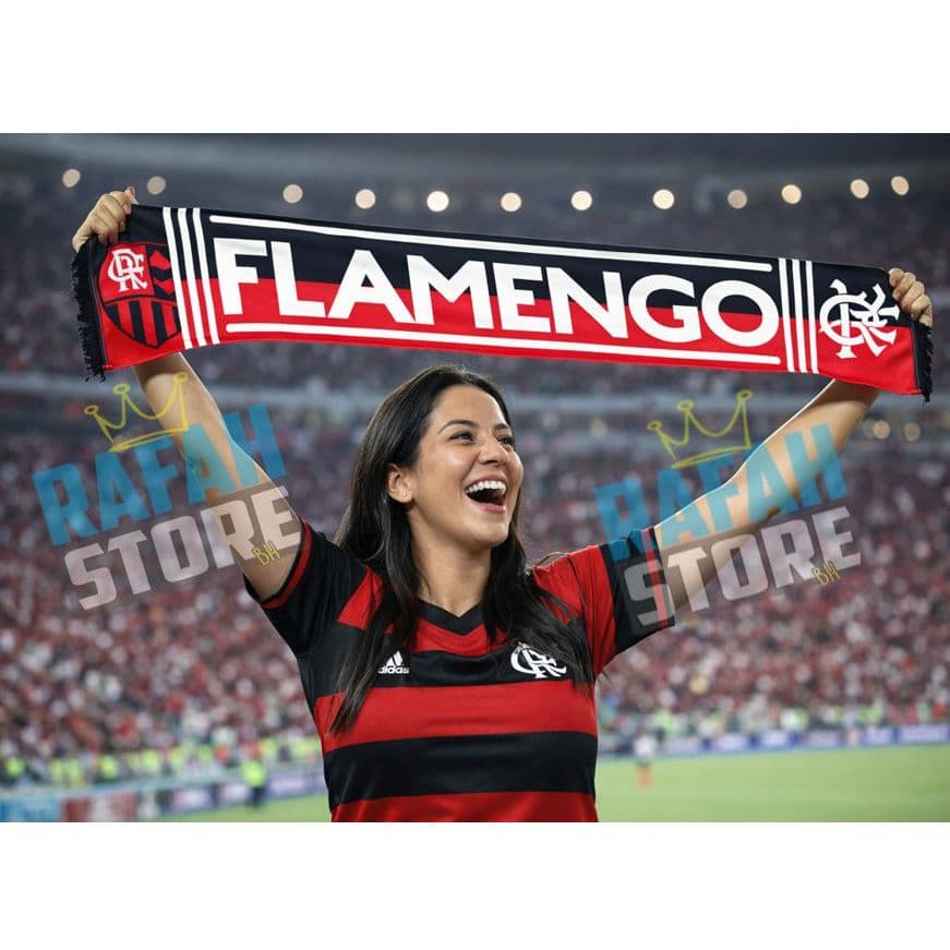 Cachecol Flamengo - Faixa de Mão de Flamengo