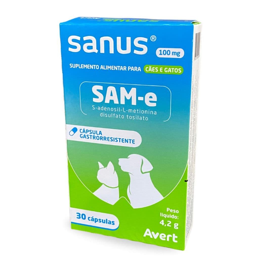 Sanus 100 Mg 30 Cápsulas Cães E Gatos - Avert