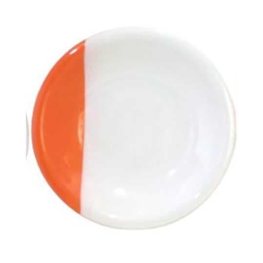 Jogo 6 Pratos De Refeição Raso 25cm Cerâmica Laranja.