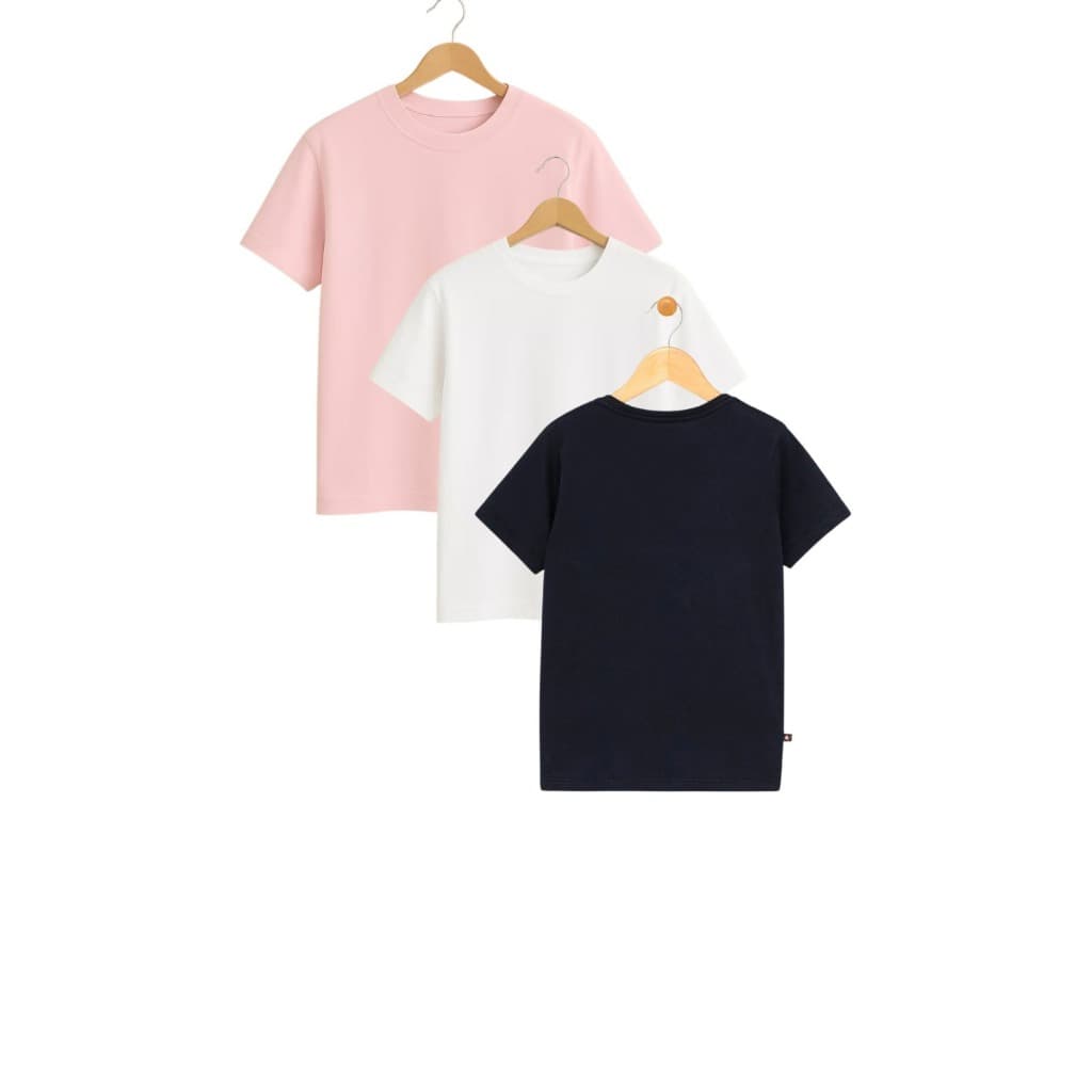 kit infantil 3 camisetas algodão kids