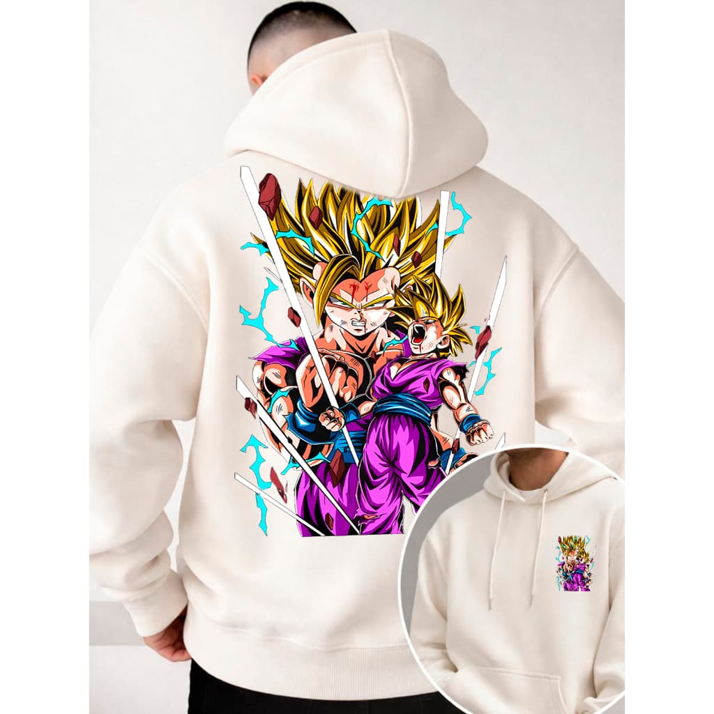 Moletom Masculino Blusas Dragon Balls Masculino Blusa De Frio Masculinas Flanelado Premium Canguru Com Gorro