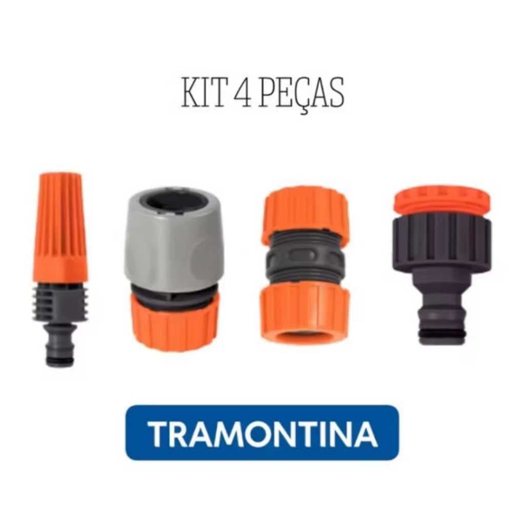 Kit Jardim Engate Rápido, Emenda, Bico e Esguicho para Mangueira Tramontina