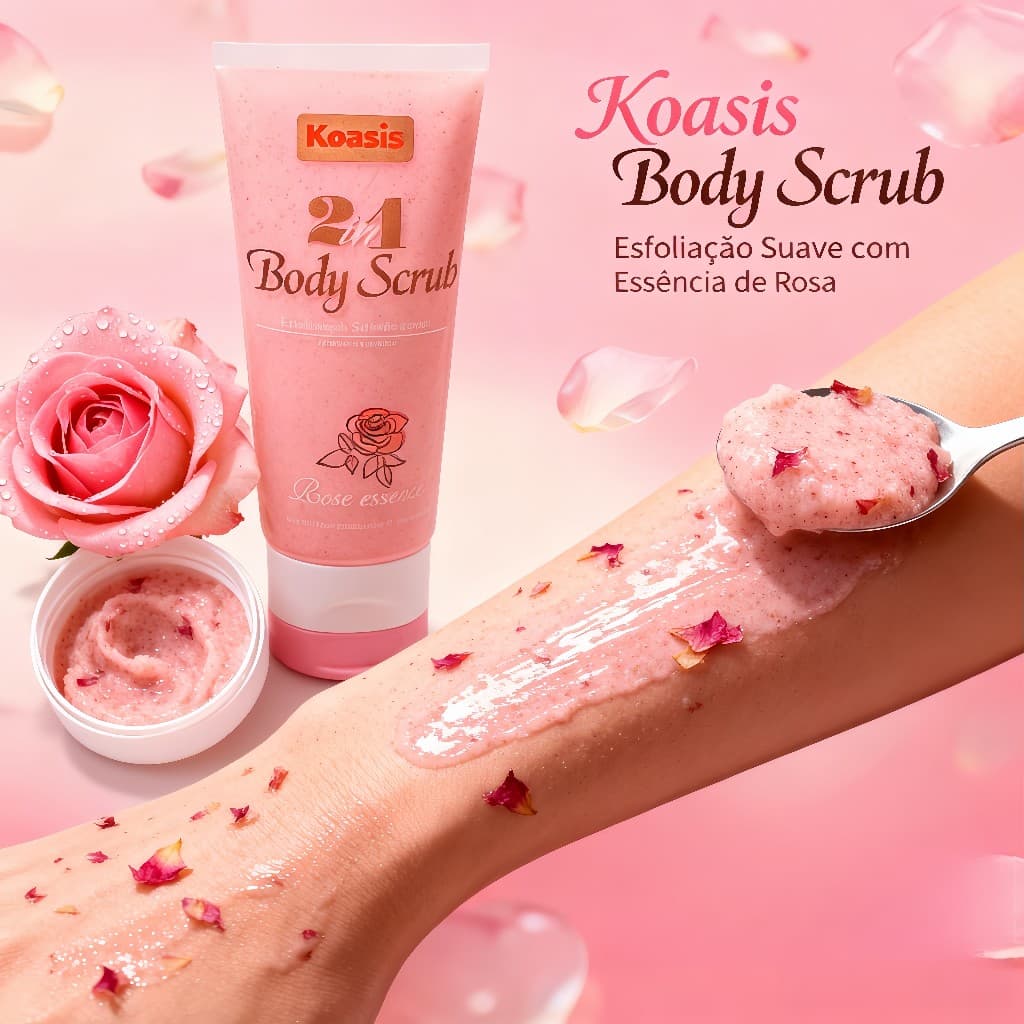 Koasis Body Scrub - Esfoliante Corporal com Hidratação Profunda e Eliminação de Células Mortas para Pele Suave e Radiant