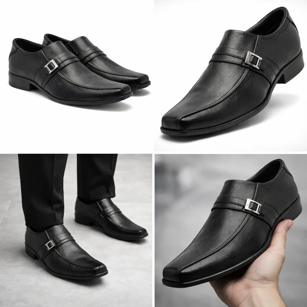 Sapato Masculino de Couro Legítimo – Solado Costurado Ultra‑Durável | Estilo & Conforto