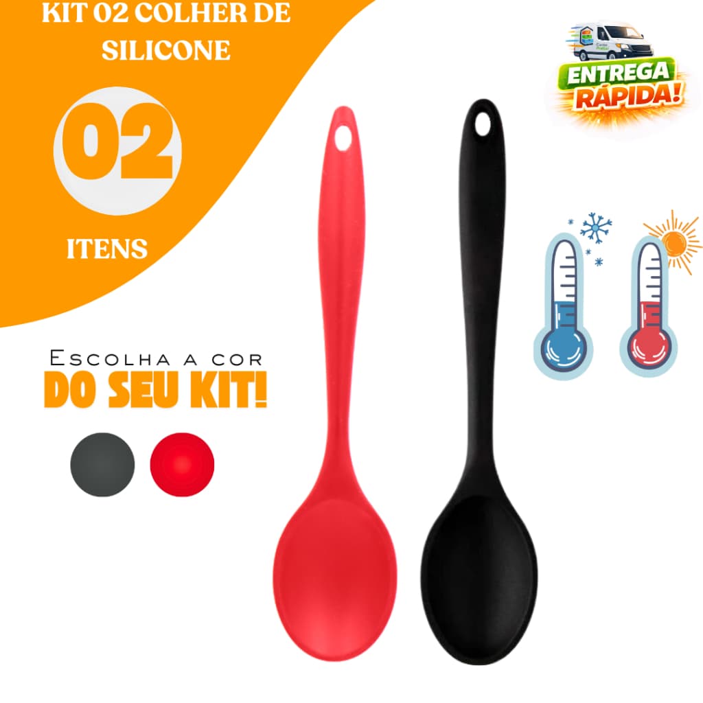 Kit Colher De Silicone Grande Durável Material De Segurança Adorável Artigos De Cozinha Restaurante