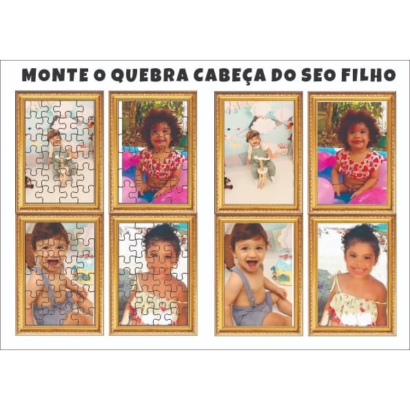 Compartilhar:  0 Eternize momentos brincando! Quebra-Cabeça Personalizado em MDF - 20x30cm