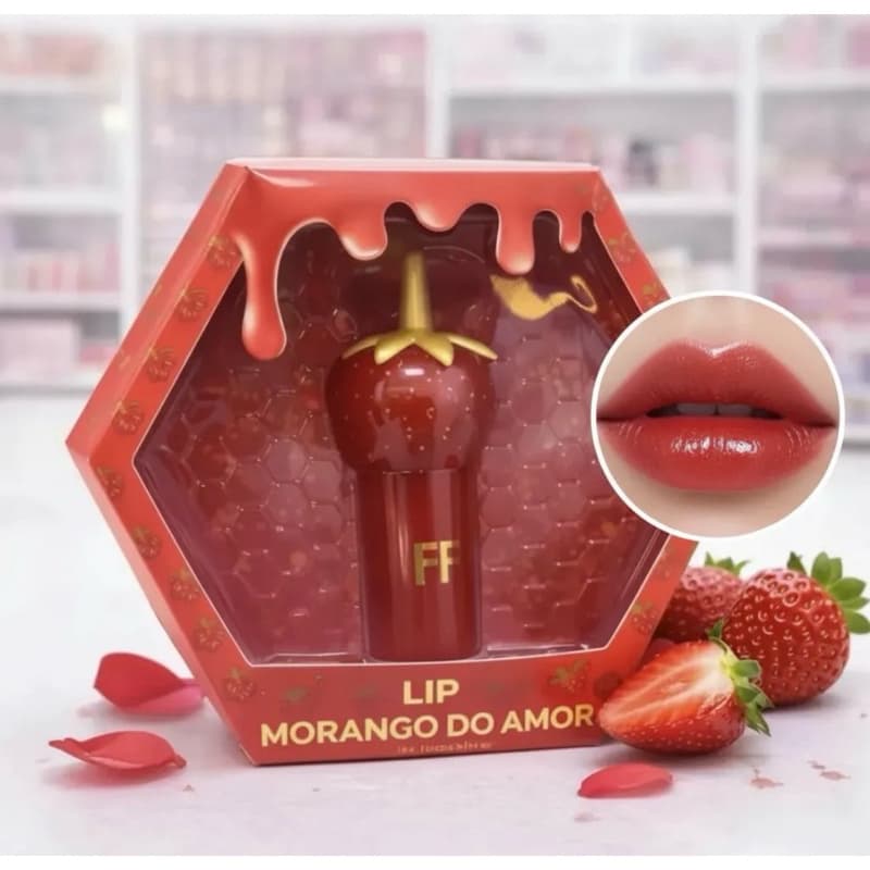 Gloss  Labial brilho Lip Morango fofo Fran