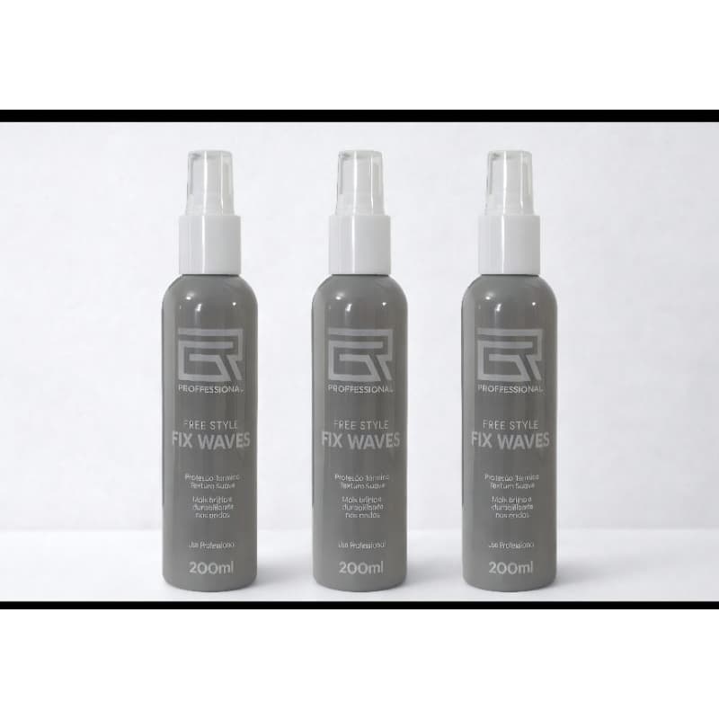 kit 3  Fixador Cachos e Ondas RG Professional Rafael Gasparim - Proteção Térmica, Brilho e Fixação Duradoura