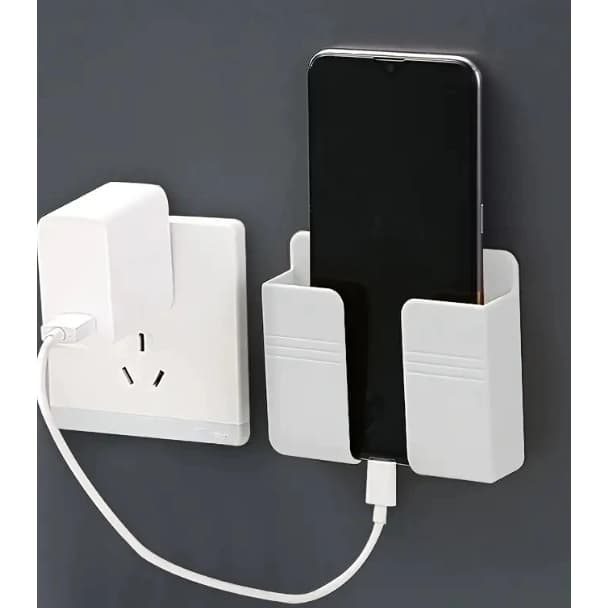 Suporte De Parede Para Celular E Controle Multiuso Organizador De Cabeceira - Instalação Sem Furo