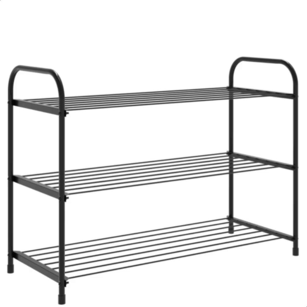 Sapateira de Aço Preto – 9 Pares ou 4 Pares | Organize Seu Espaço com Estilo | Resistente e Compacta | Organizadores