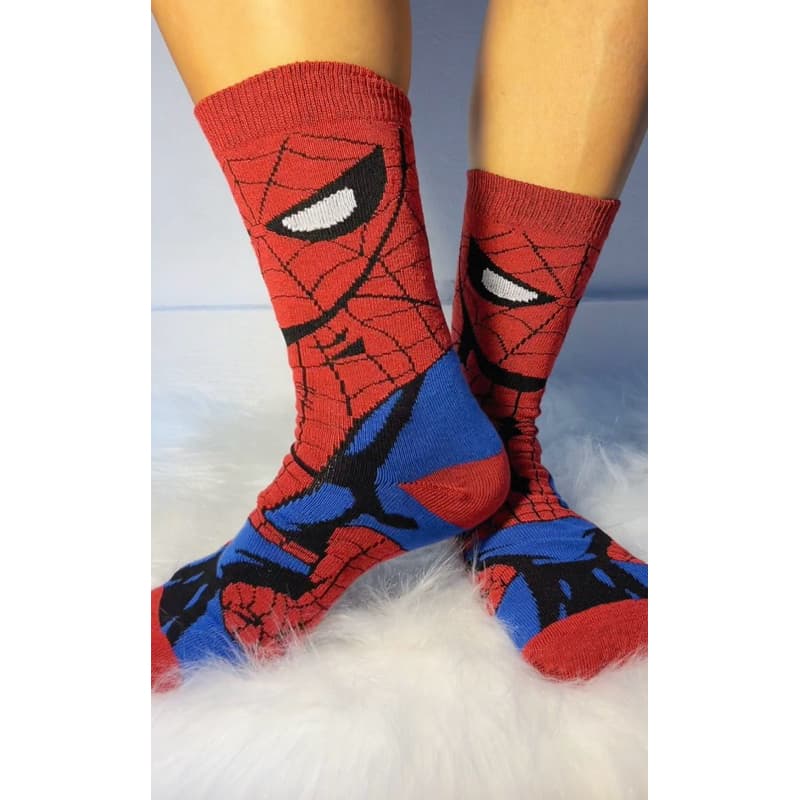 Meia divertida Homem Aranha Cano Longo Spiderman Estampada Crossfit Skate Academia Casual 34 ao 42