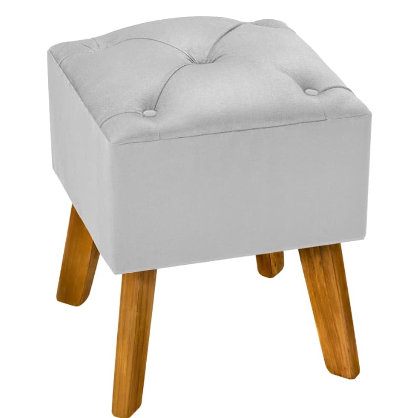 Puff quadrado decorativo elegante e confortável