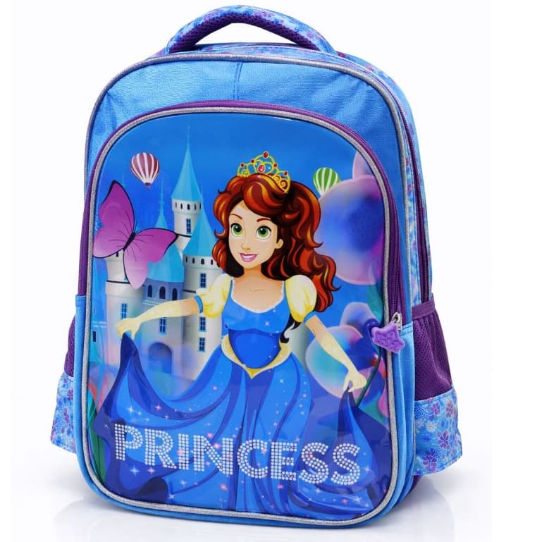 Mochila Infantil Escolar Menina Princesa Castelo Reforçada Alça Acolchoada Costas Creche Pré-Escola