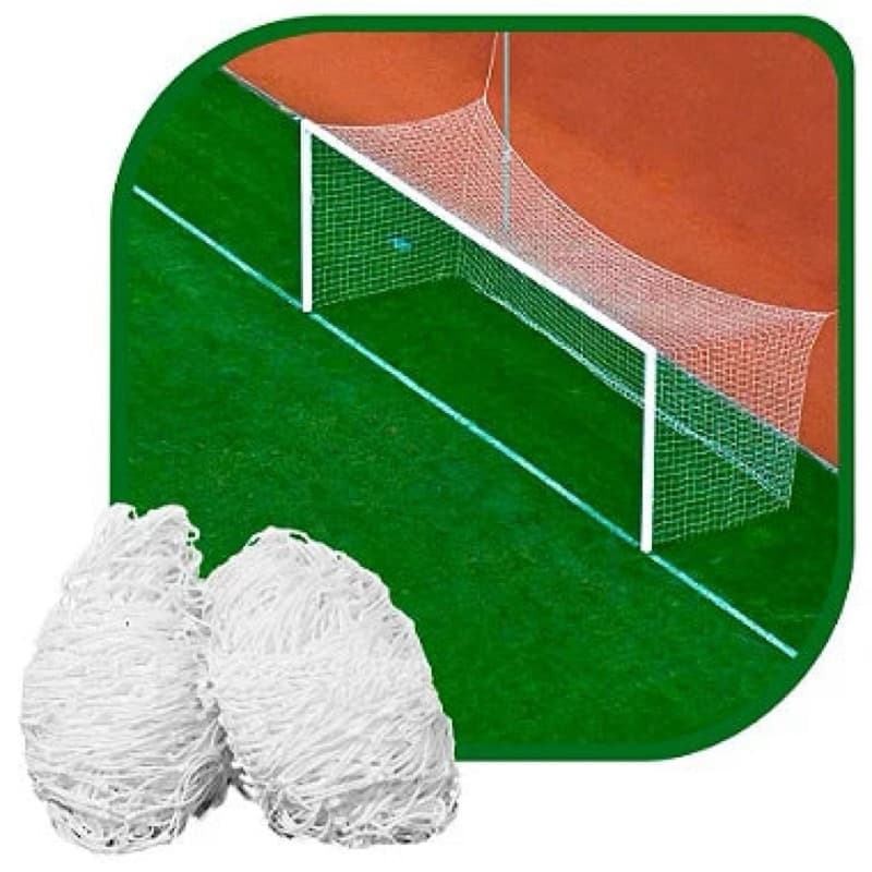 Par de Rede para Trave de Gol Futebol de Campo Fio 4 Nylon Profissional