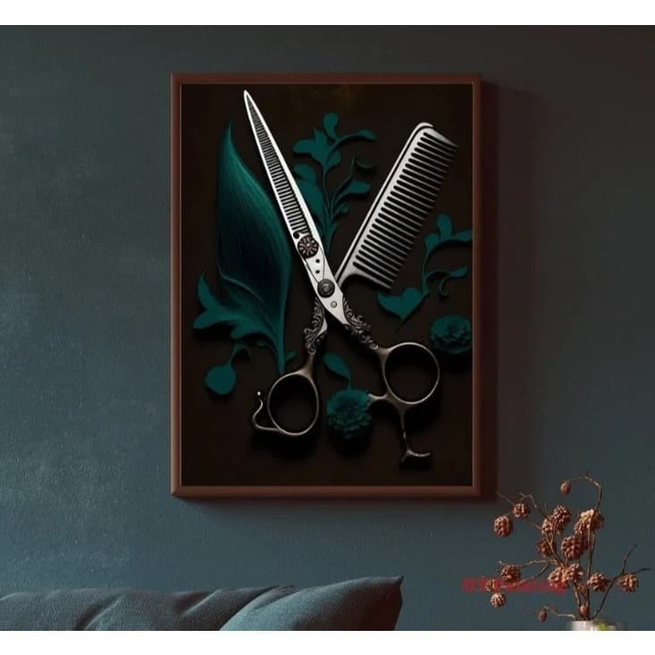 Quadro Decorativo Moderno Decoração Salão De Cabelo Masculino