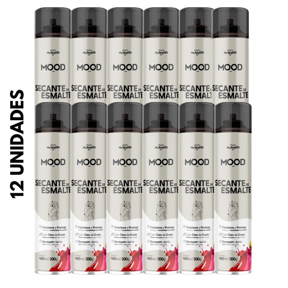 COMBO 12 UNIDADES SECANTE DE ESMALTE MOOD MY HEALTH 400ML