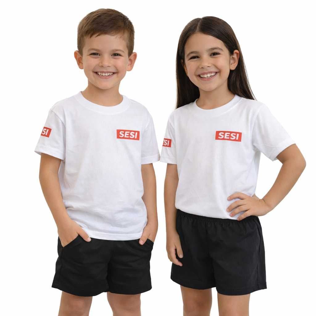 Camiseta Unissex Infantil SESI - Alta Durabilidade, Transpirável e Confortável, Tamanho 08